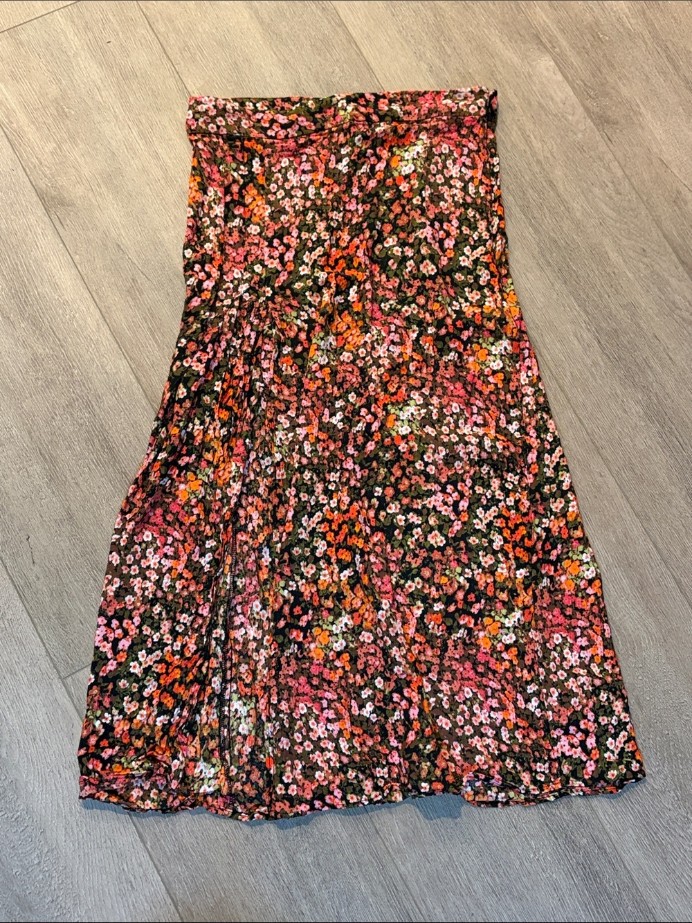 H&M Floral Midi Skirt
